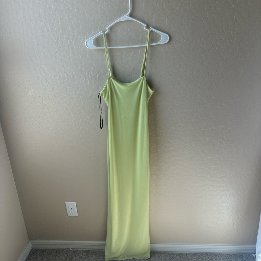 Forever 21 Green Spaghetti Strap Slip Maxi Dress